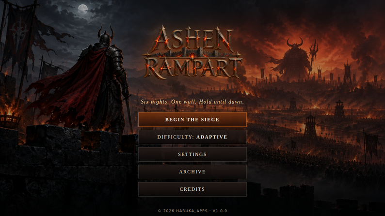 【Slapjam #1 3rd Place】ASHEN RAMPART screenshot 1